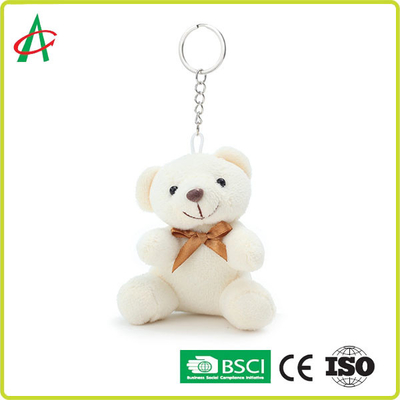 10cm Adorable White Bear Stuffed Animal With Butterfly Tie