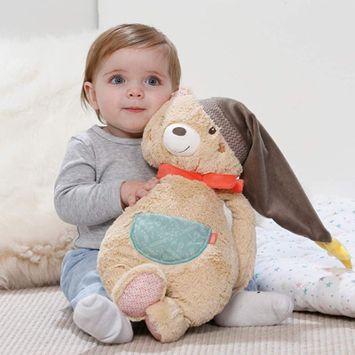 SNAS Soft Toy Bear بألوان زاهية 44x24x13 سم لعمر 0-4 سنوات