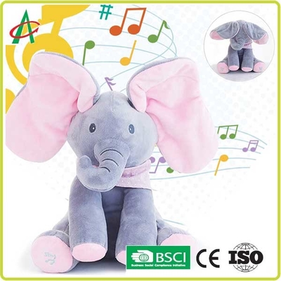 CPSIA Safety Standard Musical Plush Toys ، 25 سم فيل موسيقي للأطفال