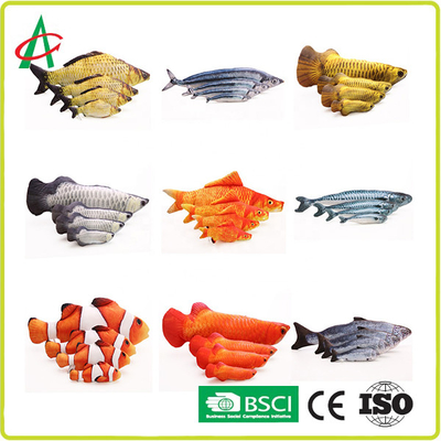 محاكاة ISO9001 لعبة الحيوانات الأليفة القطيفة ، لعبة مضغ الأسماك 30X13X5 سم